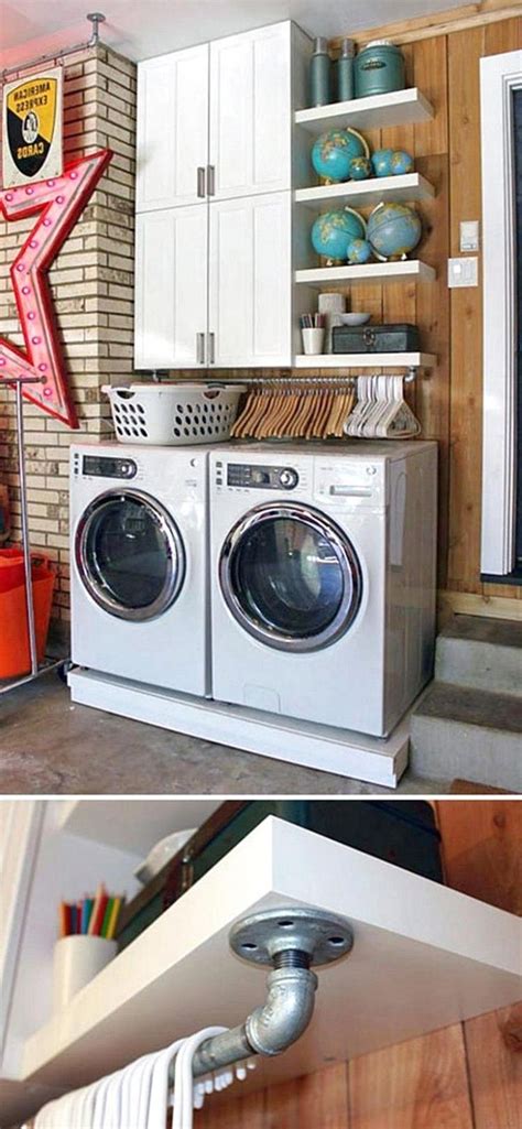 20 Awesome Laundry Room Shelf Ideas With Hanging Rod Laundry Room