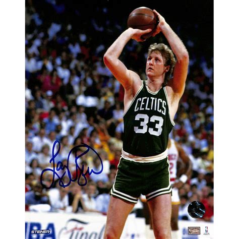 Larry Bird Signed Celtics 8x10 Photo Bird Hologram Pristine Auction