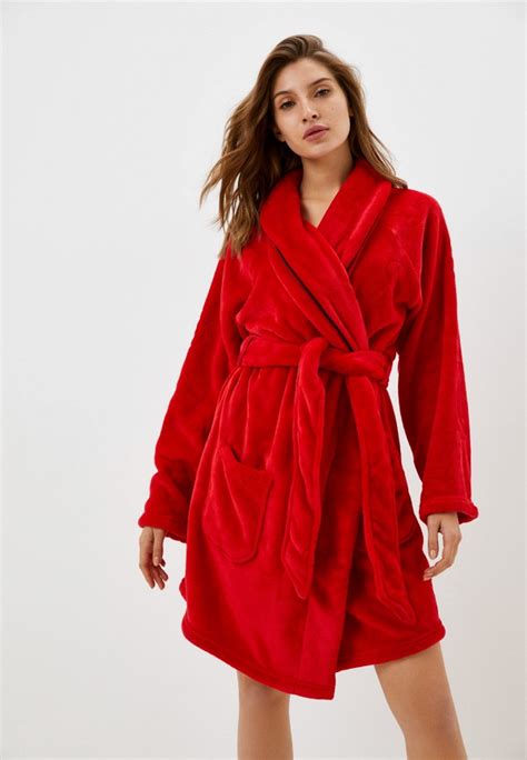 Халат домашний Victoria s Secret ROBE LINGERIE цвет красный RTLABZ278001 купить в интернет