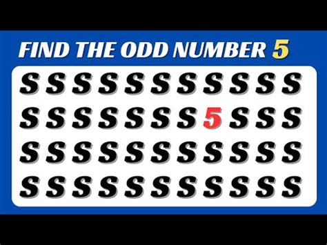 Find The ODD One Out Find The ODD Number And Letter Edition Odd