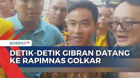 Detik Detik Gibran Datang Ke Rapimnas Golkar Usai Diusung Jadi Bakal