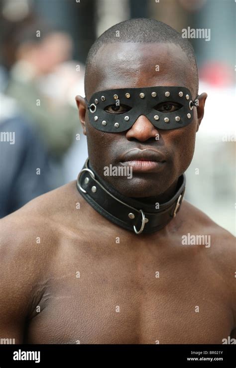 Portrait Of Black Guy Wearing A Mask Working As Model During The Stock