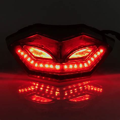 Lanterna Traseira Led Para Kawasaki Ninja Luz De Freio L Mpada De