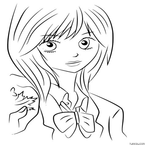 Anime Teru Kurebayashi Girl Coloring Page Turkau