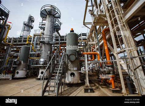 Oil Refinery And Gas Processing Plant Distillation Towers Refining