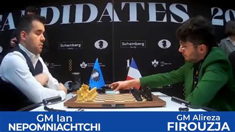 Ian Nepomniachtchi Vs Alireza Firouzja FIDE Candidates 2024 R2