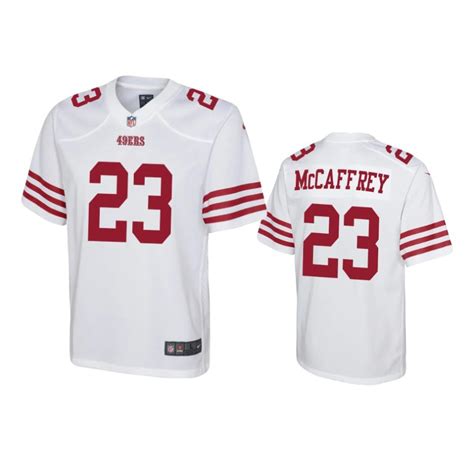 Youth 49ers Christian McCaffrey White Game Jersey - NB Jersey