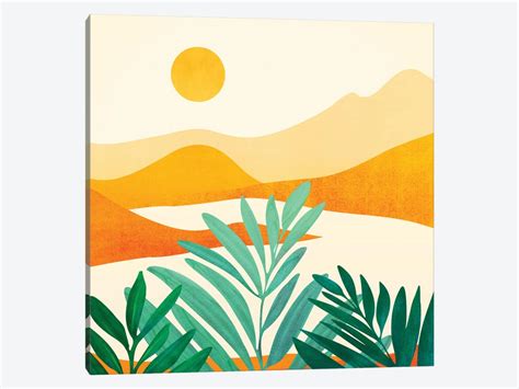 Golden Alpine Sunset Canvas Art by Modern Tropical | iCanvas