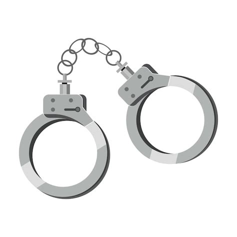 Premium Vector Handcuffs Isolated On White Photorealistic Vector