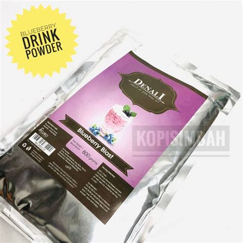 Powder Denali Rasa Blueberry Blast Gram Bubuk Minuman Blue Berry