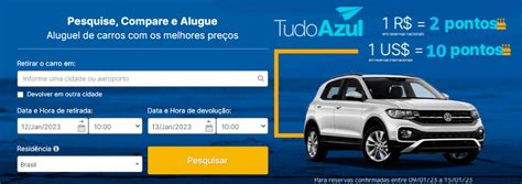 Oportunidade Até 10 pontos TudoAzul por dólar em reservas na Rentcars