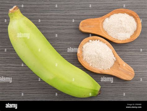 Green Plantain Flour Musa Paradisiaca Stock Photo Alamy