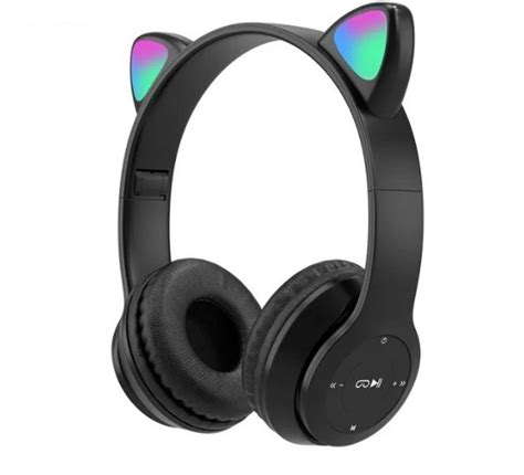 Беспроводные наушники «кошачьи уши» с микрофоном, Bluetooth-наушники ...