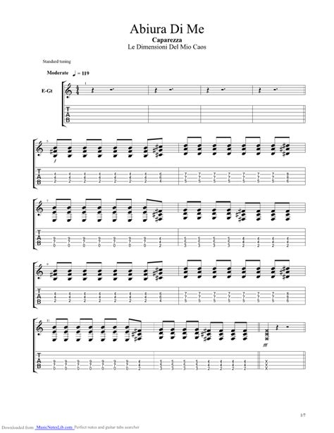 Abiura Di Me Guitar Pro Tab By Caparezza Musicnoteslib