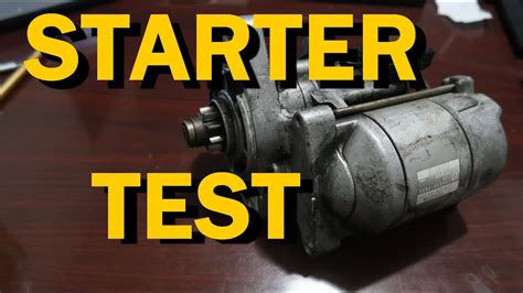 How To Test A Starter Motor YouTube