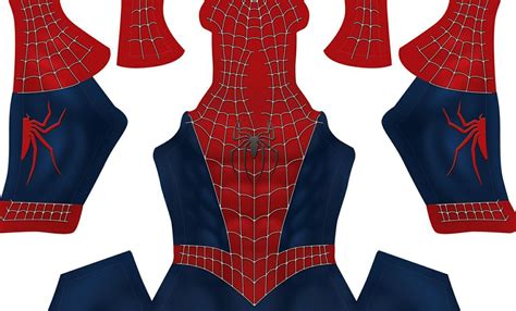 Free Raimi S Spider Man V Pattern Dark Blue Spiderman Outfit