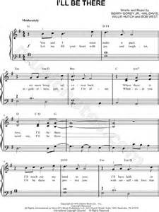 The Jackson I Ll Be There Sheet Music Easy Piano In G Major