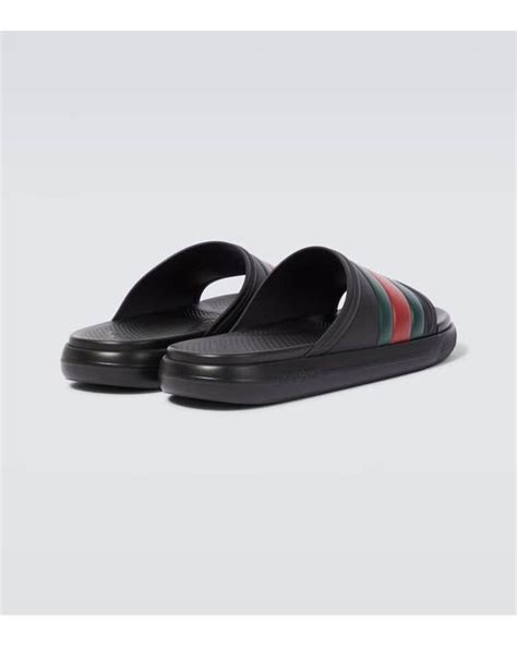 Gucci Web Slide Sandal For Men Lyst