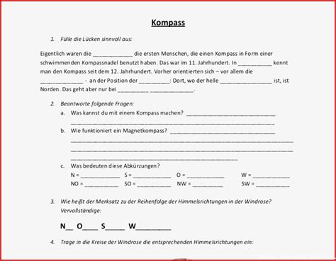 Original Windrose Arbeitsblatt Grundschule Kostenlos F R Sie