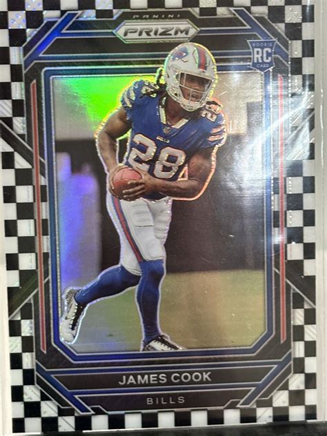 2022 Panini Prizm James Cook RC Rookie Black White CheckerBoard SSP