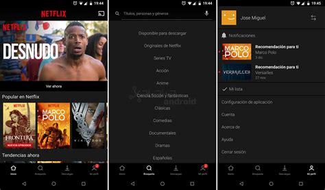 Así es la nueva interfaz de Netflix para Android adiós a la barra de