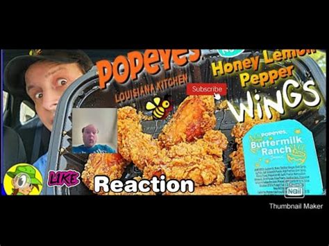 Reaction To Popeyes HONEY LEMON PEPPER WINGS Review Peep THIS