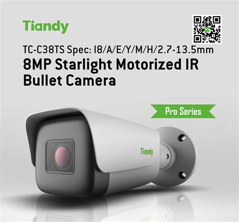 Tc C Ts Tiandy Mp Starlight Motorized Ir Bullet Camera Aimgroup