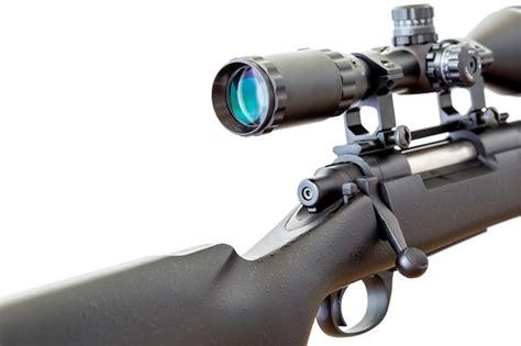 Premium Photo Scope With Sniper Rifle On White Background