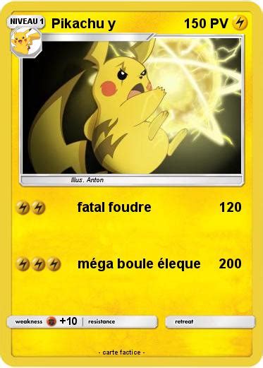 Pokémon Pikachu y 16 16 fatal foudre Ma carte Pokémon