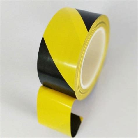 Black Yellow Lane Plastic Vinyl Hazard Warning Safety Stripe Floor