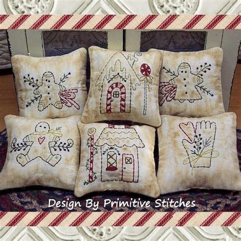 Snowman Mini Collection 1 Primitive Stitchery E PATTERN By Etsy