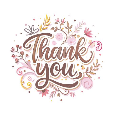 Thank You Floral Illustration | Premium AI-generated vector