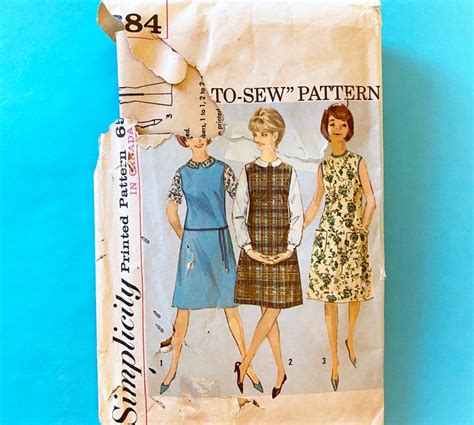 Vintage S Jumper Dress Pattern How To Sew Pattern Simplicity