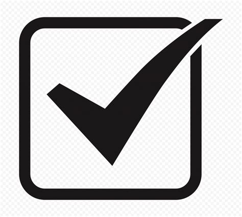 Hd Black Checkmark Box Icon Png Citypng