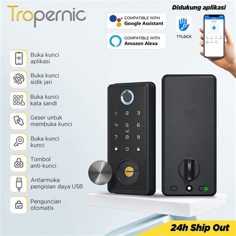 Jual Ttlock Digital Lock Fully Automatic Fingerprint Smart Door Lock