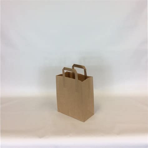 220x330x255mm Brown Paper Tape Carrier Bag Esc Packaging