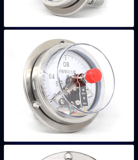 Stainless Steel Electric Contact Pressure Gauge With Flange