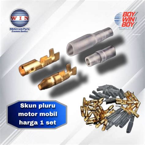 Jual Skun Peluru Set Soket Motor Bulat Plus Cover Karet Male Female