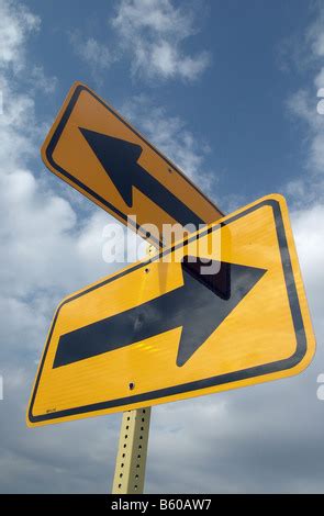 Turning Point Road Sign On Sky Background Stock Photo Alamy