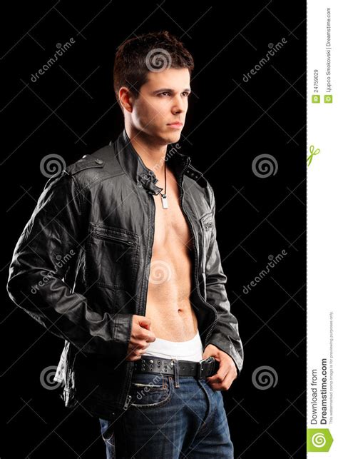 Um Retrato De Um Levantamento Modelo Masculino Imagem De Stock Imagem