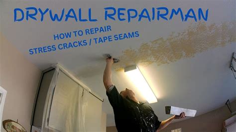 How To Repair Stress Crack In Ceiling How To Repair Tape Seam In