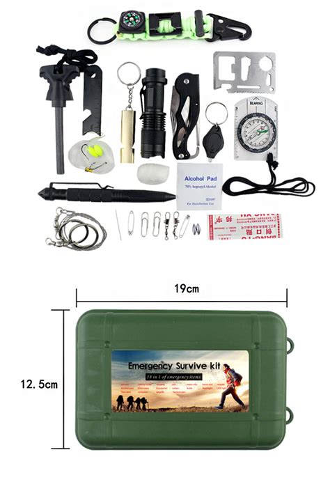 New Ipree In Outdoor Edc Survival Tools Kit Sos First Aid Case