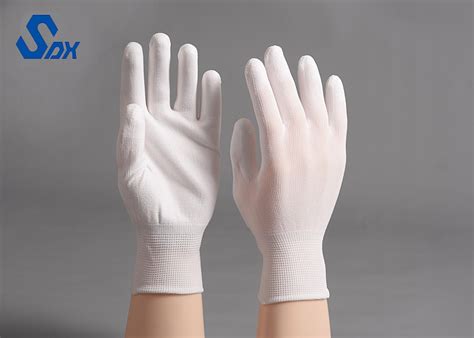 Antistatic Working Glove Nylon Carbon Fiber ESD PU Top Fit Glove