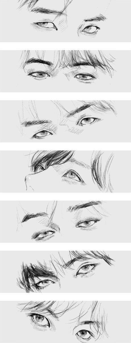 Pin de lisa em i l u s t r a ç õ e s Bts desenho Esboços de olhos