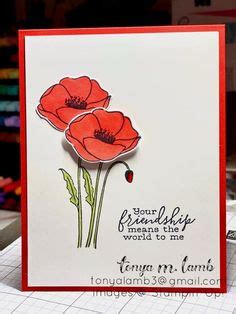 35 Stampin Up Painted Poppies Ideen Karten Basteln Geburtstagskarte