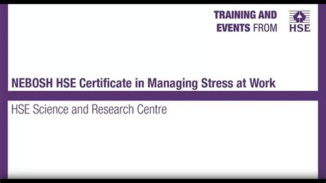 NEBOSH HSE Certificate In Managing Stress At Work YouTube