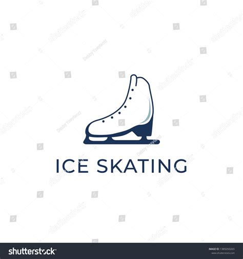 ice skating logo design vector template stock vector royalty