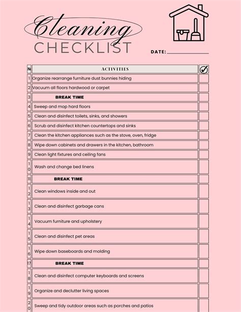 Cleaning Checklist - Etsy