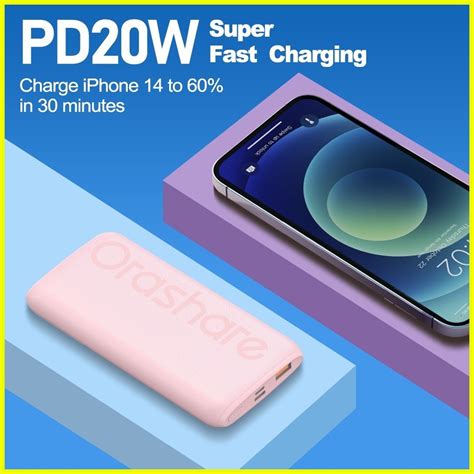 Orashare O Pro Powerbank Stylish And Slim Pd W Fast Charge Type C