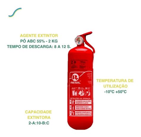 Extintor De Incêndio Pó Abc 2kg Resil Caminhão Carro Barco Frete grátis